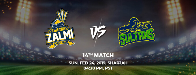 Peshawar Zalmi VS Multan Sultans 14th Match (PSL 2019)