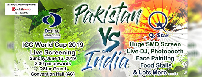 ICC World Cup 2019 (Live Screening of Pak Vs. India Match)